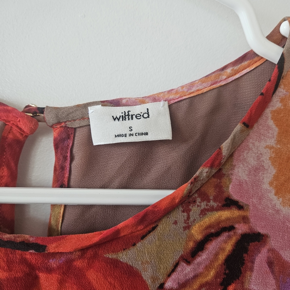 Aritzia Wilfred 100% Silk Rive Floral Colourful Romper Size Small - Picture 5 of 10